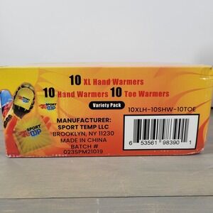 Hot Packs Body Warmers 20pairs Hand 20pairs Toes 10 XL Hand Body